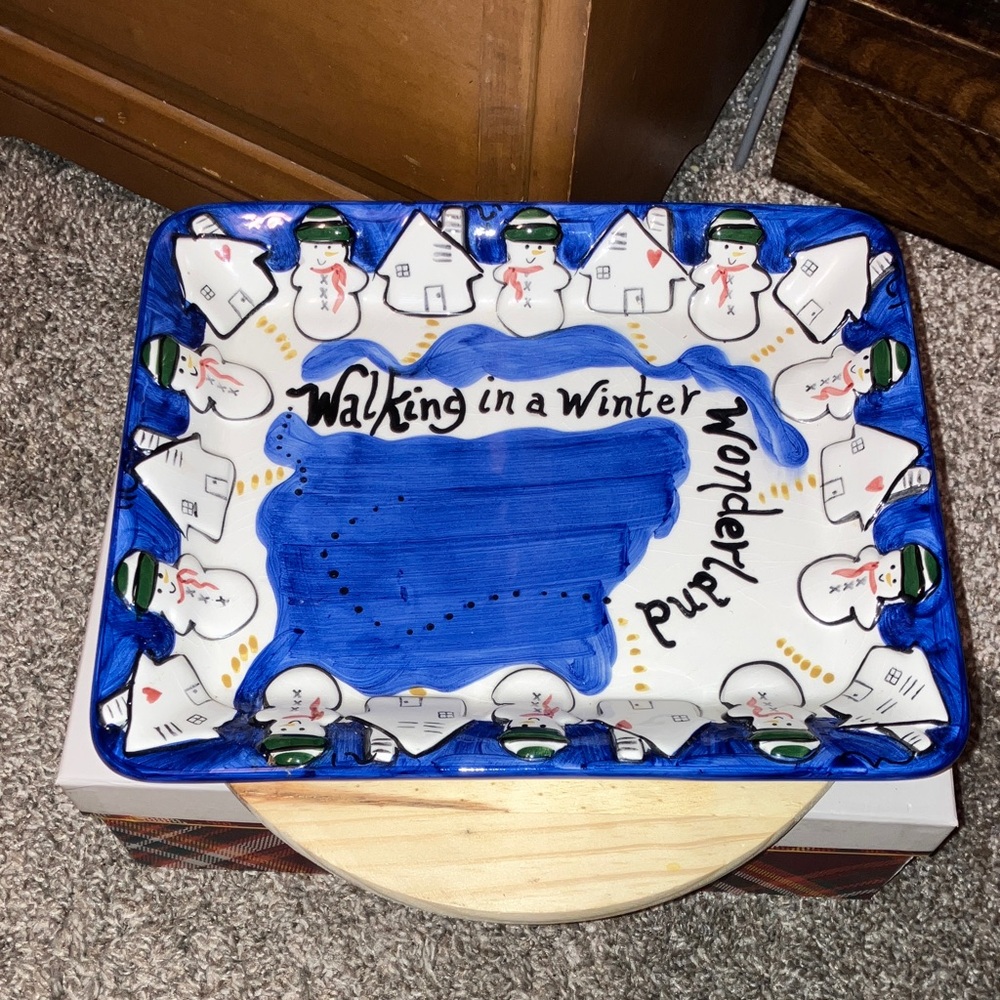 Bath & Body Works Blue and White Winter Wonderland Tray